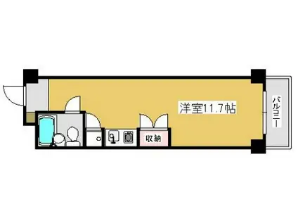 ルークレジデンス加東(1K/2階)の間取り写真