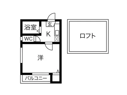 KSPACE北山(1K/1階)の間取り写真
