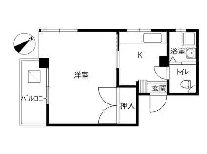 メゾンドリラ(1K/4階)の間取り写真