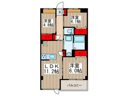 RAFFINE(3LDK/1階)の間取り写真