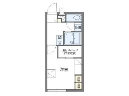 レオパレスリリアンス(1K/2階)の間取り写真