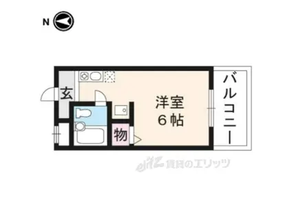 カーサ栗栖(1K/4階)の間取り写真