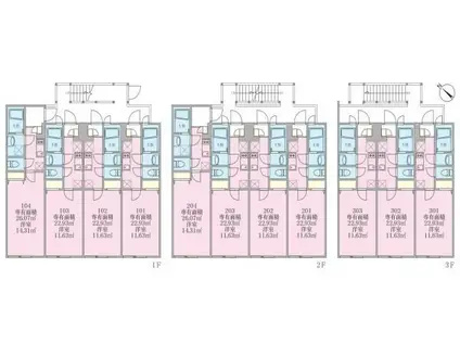 J-ARC三鷹台(1K/1階)の間取り写真