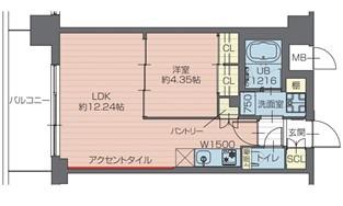 プレジオ川口ASIAN(1LDK/2階)の間取り写真