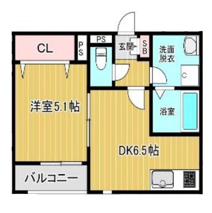 LINO久宝寺(1DK/3階)の間取り写真