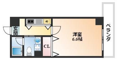 CELEB 布施東(1K/8階)の間取り写真