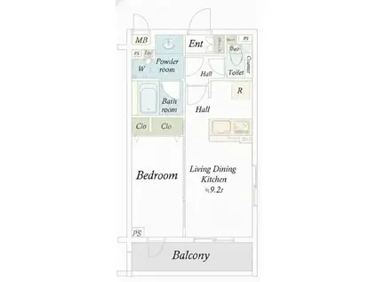 ダイナシティ高円寺II(1LDK/4階)の間取り写真