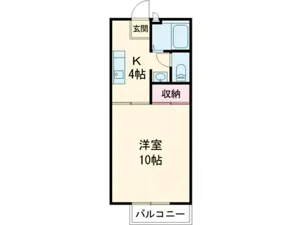 アネシス(1K/1階)の間取り写真
