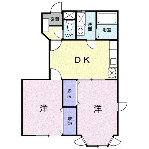 ファイン古庄(2DK/1階)の間取り写真