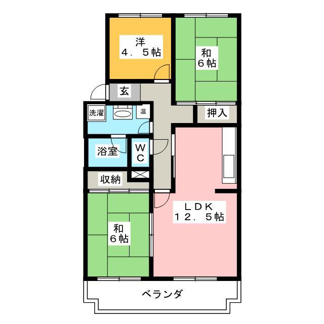ステイツハウス栗田(3LDK/3階)の間取り写真
