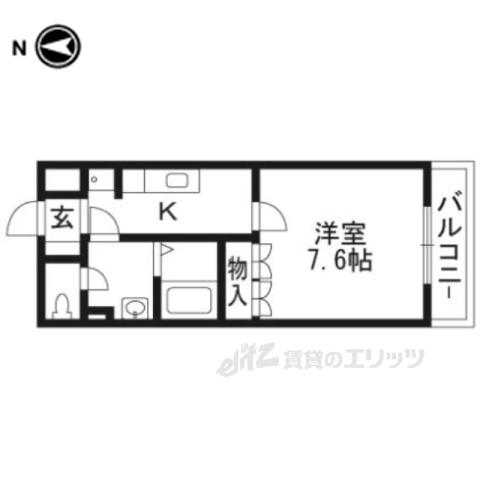 レジデンスヒルズ・GOMA(1K/2階)の間取り写真