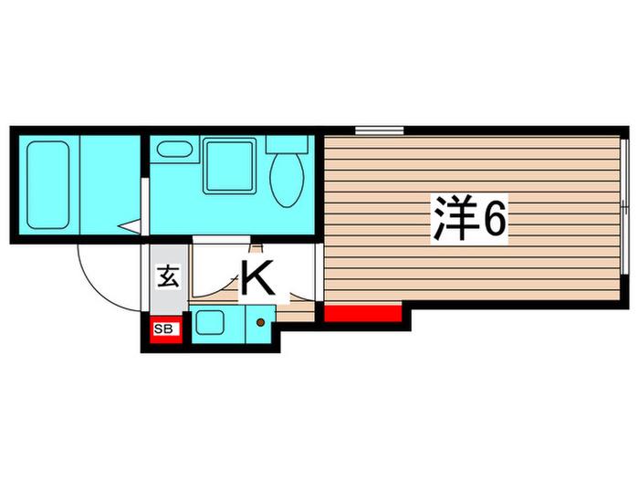 ノルテ六町(1K/3階)の間取り写真