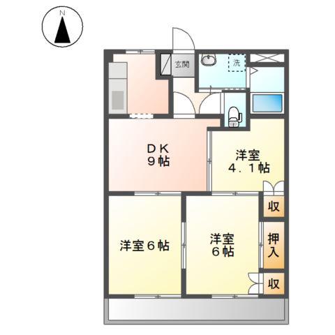 ACURO HILLS(3DK/1階)の間取り写真