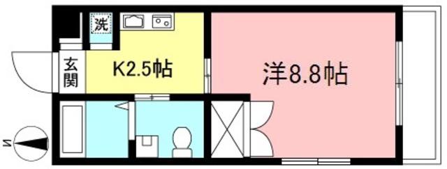 MAISON DE IZUMI(1K/1階)の間取り写真
