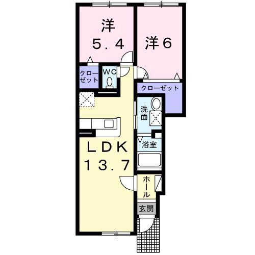 ななかまどハウス(2LDK/1階)の間取り写真