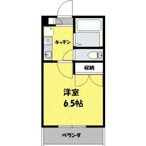 陣場ハイツ(1K/1階)の間取り写真