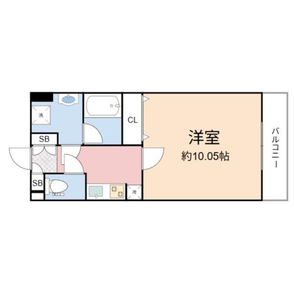 LASANTE京橋(1K/7階)の間取り写真