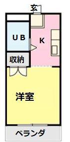 OMレジデンス西岐阜(ワンルーム/3階)の間取り写真