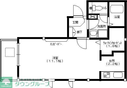 ボヌール高円寺(ワンルーム/2階)の間取り写真