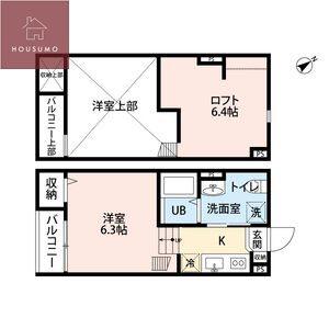CASTELLO ANELLO(1K/2階)の間取り写真