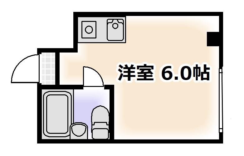 サンフラワー長居東(ワンルーム/4階)の間取り写真