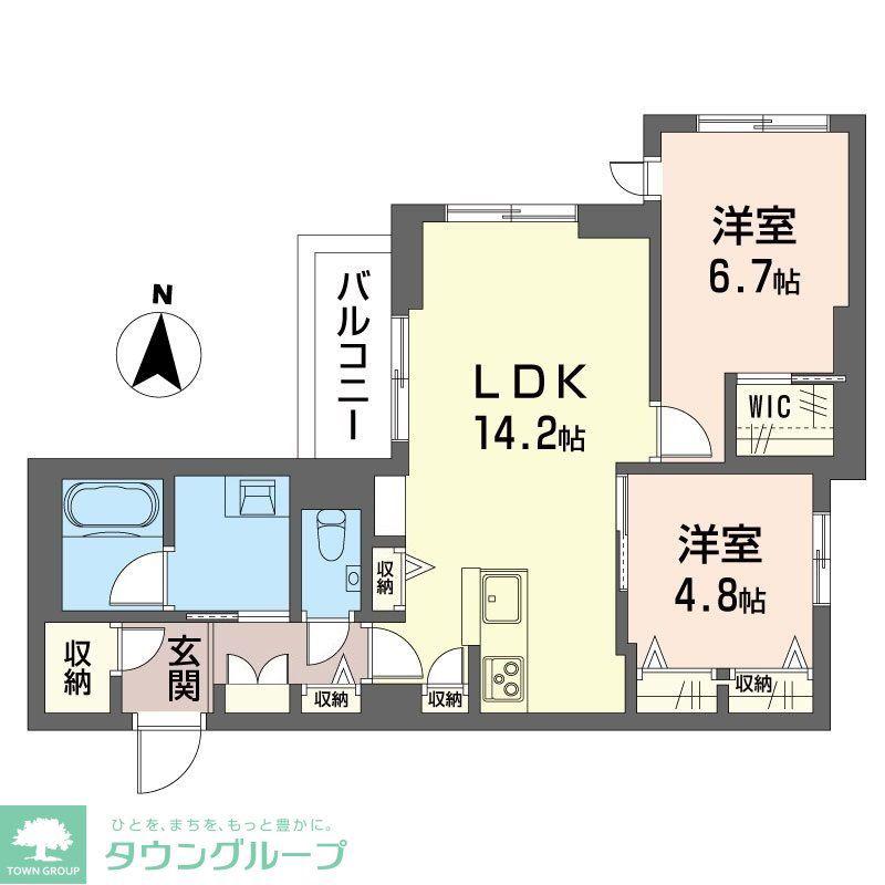 ターンベリーレジデンス(2LDK/3階)の間取り写真