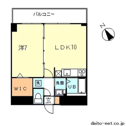 KOURT K3(1SLDK/9階)の間取り写真