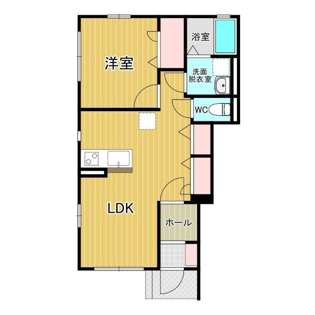 ラルーチェ(1LDK/1階)の間取り写真