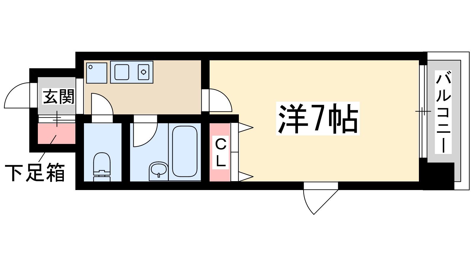 エスリード新大阪第5(1K/5階)の間取り写真