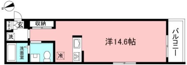 アビタシオン桜上水(ワンルーム/2階)の間取り写真