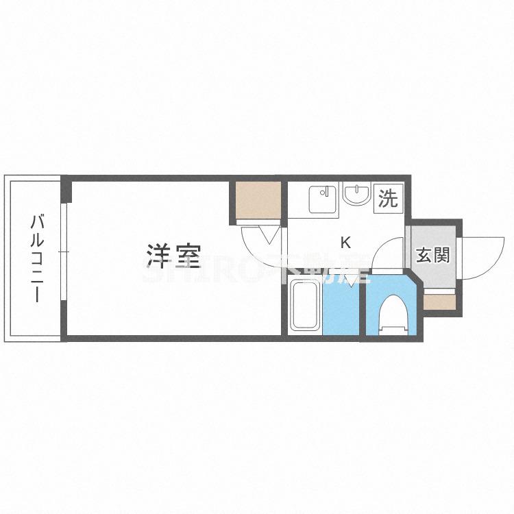 エスリード東天満第2(1K/8階)の間取り写真