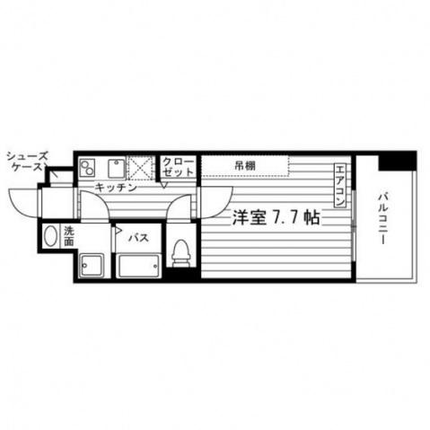 ラフィーユ本町(1K/8階)の間取り写真