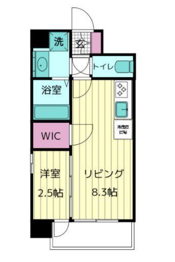 CERESドーム前(1LDK/6階)の間取り写真