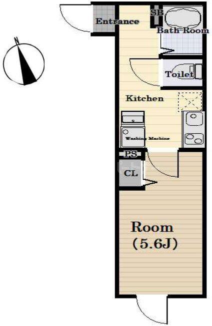 THE RESIDENCE NERIMA(1K/1階)の間取り写真