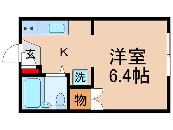 パークアベニュー(1K/2階)の間取り写真