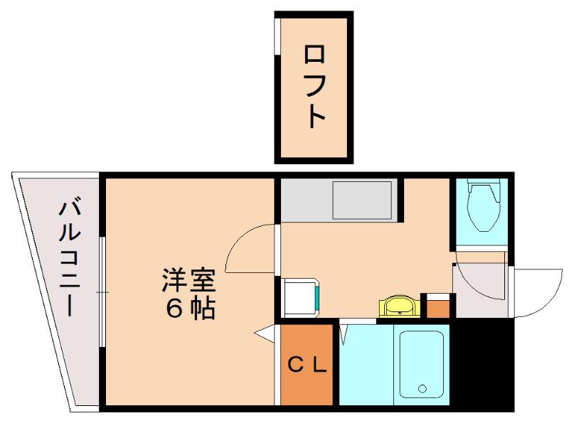 ホワイトシャトー清水弐番館(1K/5階)の間取り写真