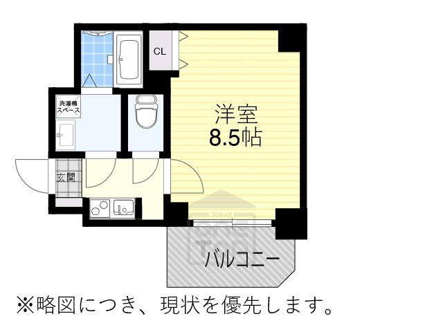 S-RESIDENCE千里丘(1K/6階)の間取り写真
