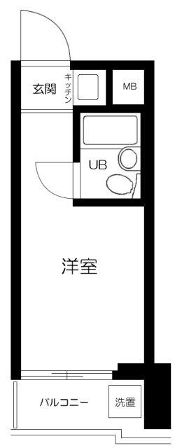 トップ・ルーム学芸大学(ワンルーム/4階)の間取り写真