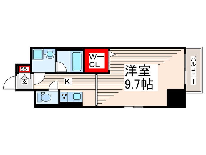 ARISE北葛西(1K/7階)の間取り写真