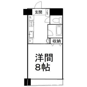 プラントビル本町(1K/4階)の間取り写真