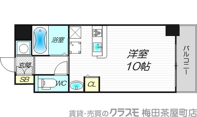 ラナップスクエア南森町ネクストステージ(ワンルーム/6階)の間取り写真