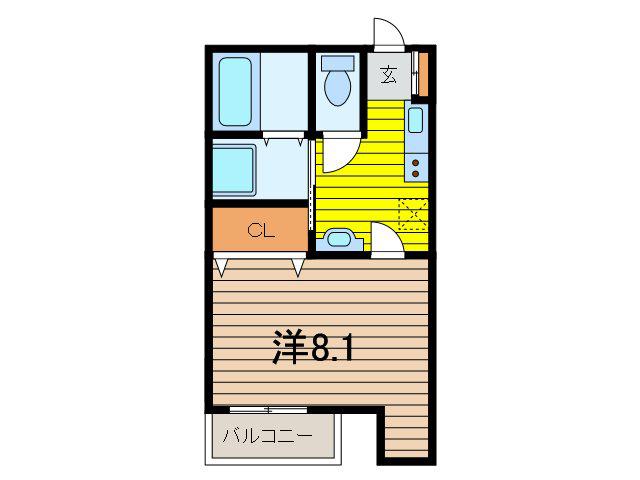 PRECIOUS URAWA(1K/2階)の間取り写真