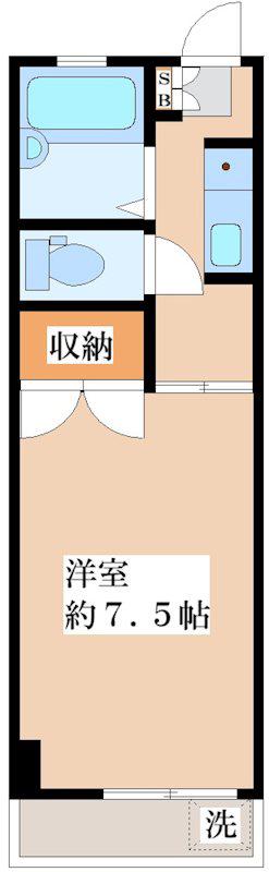 アゼリアハイツ(1K/1階)の間取り写真
