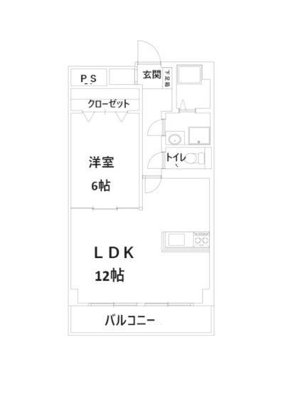 エスポワール瑞穂(1LDK/4階)の間取り写真