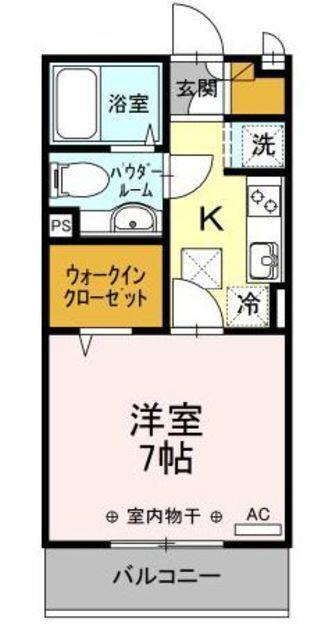 VERDURAII(1K/1階)の間取り写真