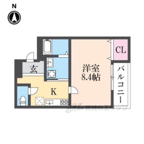 フジパレス長洲公園3番館(1K/3階)の間取り写真