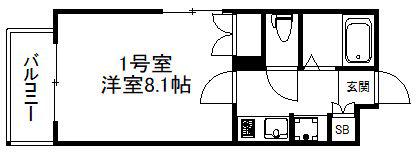 ユアーズ高砂 576(1K/4階)の間取り写真