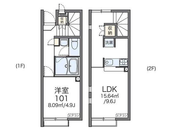レオネクストJUBILEEII(1LDK/1階)の間取り写真