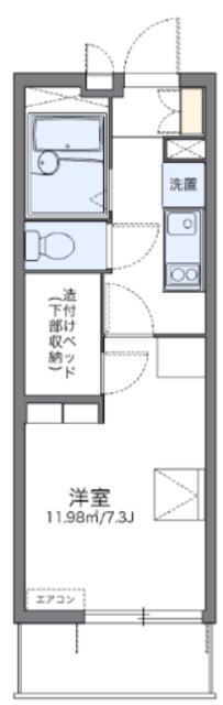 レオパレス南部(1K/3階)の間取り写真