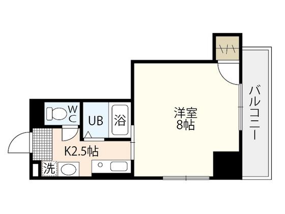 第21やたがいビル(1K/4階)の間取り写真